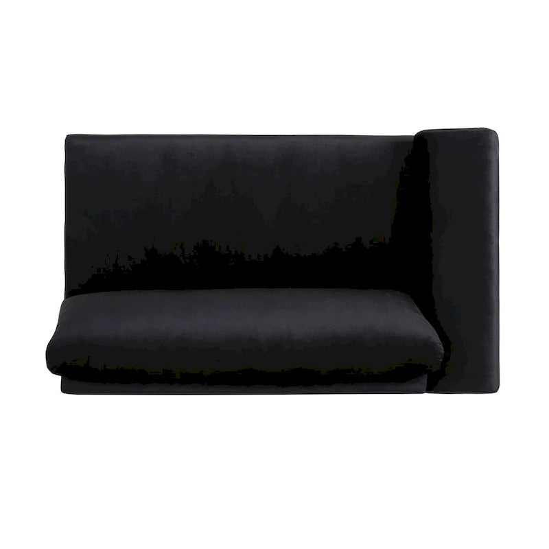 Modernes Glamour-Sofa für 4 Personen aus Samt mit silbernen Beinen