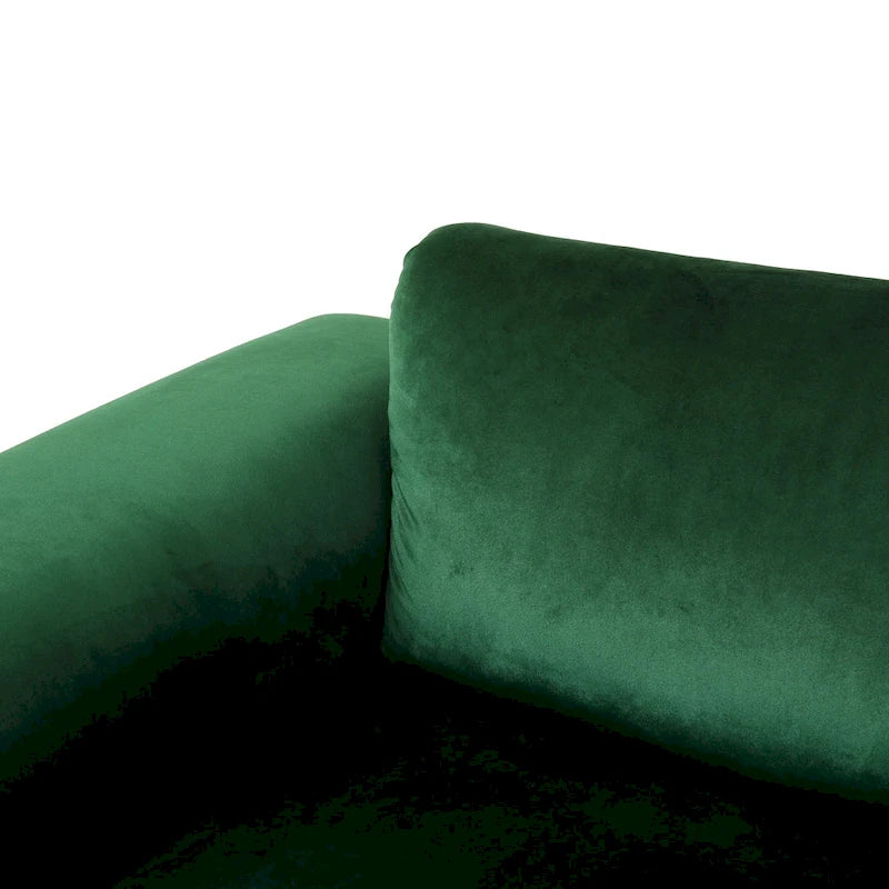 Modernes Glamour-Sofa für 4 Personen aus Samt mit silbernen Beinen