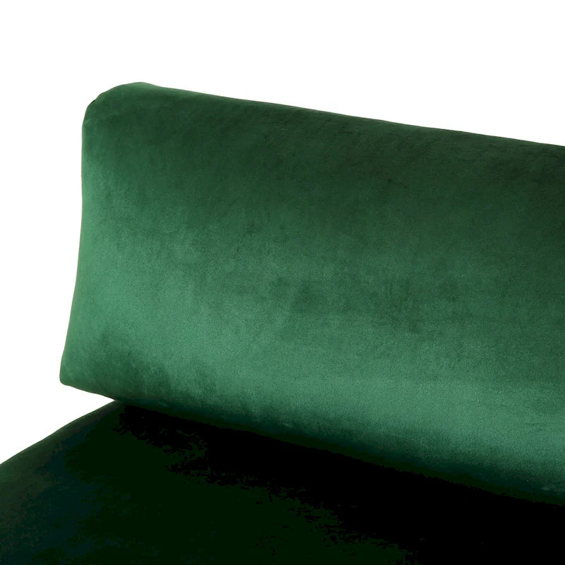 Modernes Glamour-Sofa für 4 Personen aus Samt mit silbernen Beinen