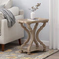 Table d'appoint de style campagne française avec plateau rectangulaire