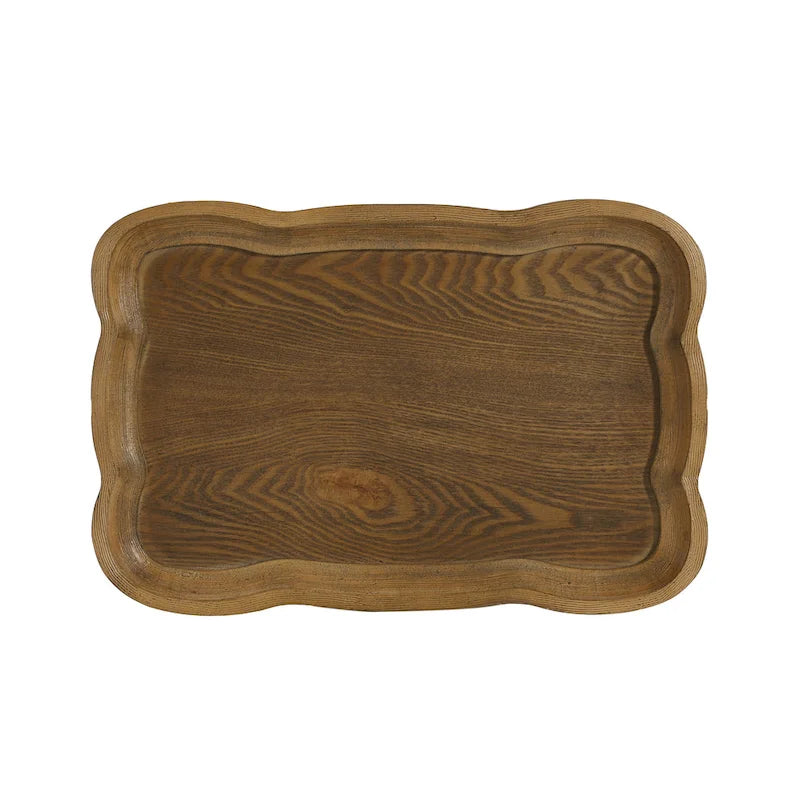 Table d'appoint de style campagne française avec plateau rectangulaire