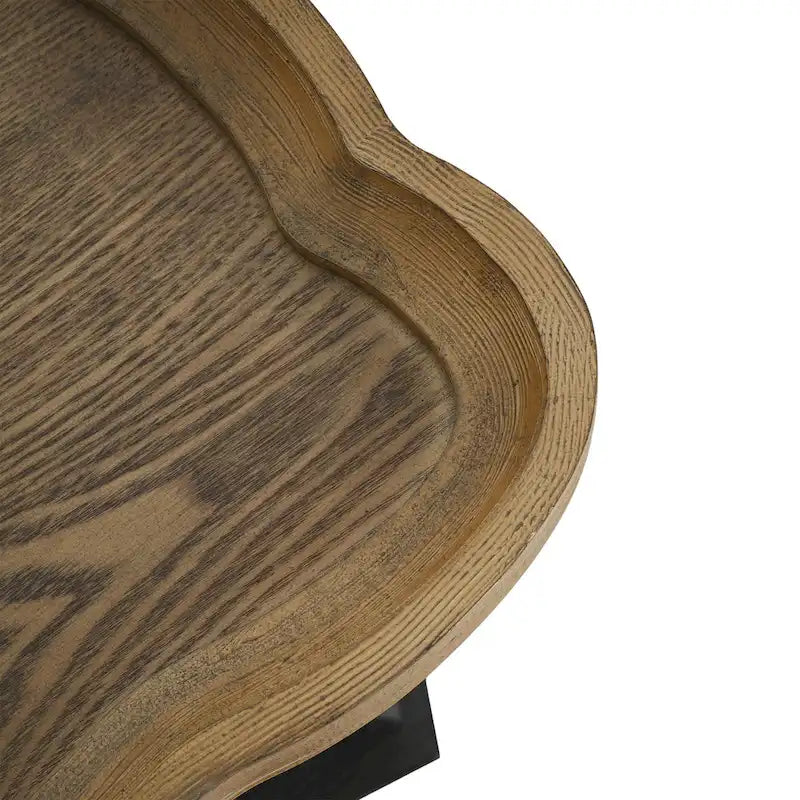 Table d'appoint de style campagne française avec plateau rectangulaire