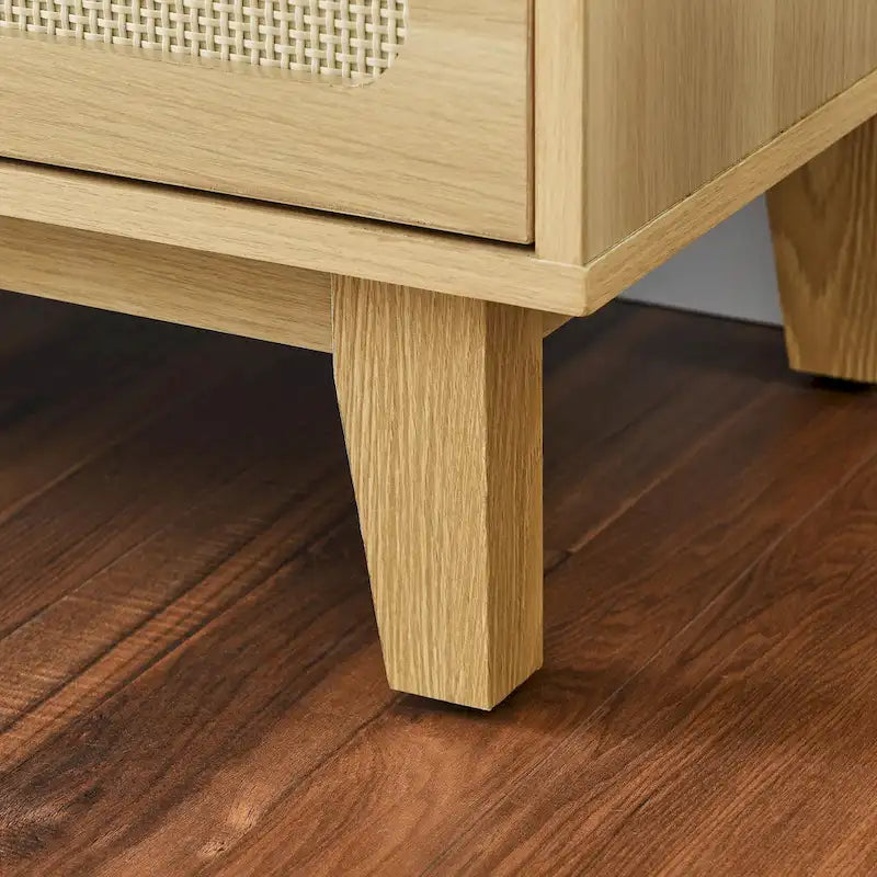 Six-Drawer Dresser with Rattan Net Fronts – Bedroom, TV Stand & Storage