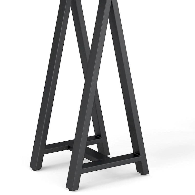 Moderner Konsolentisch im Industrial-Stil – Walnussholzplatte und Metallbockgestell