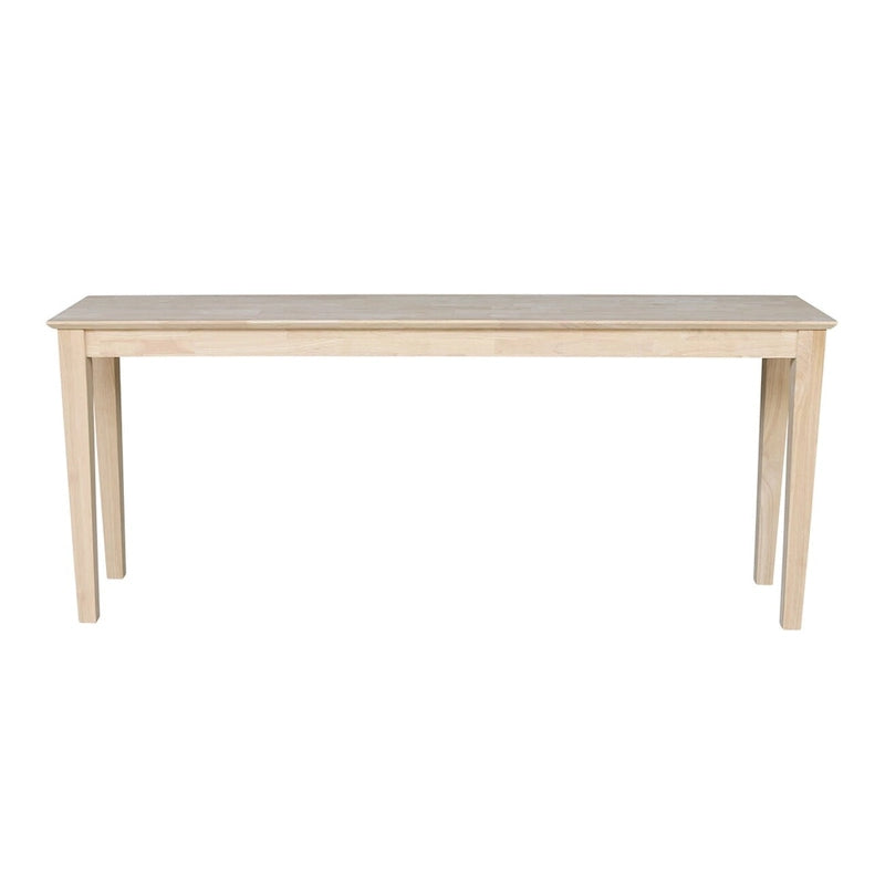 183 cm breiter Konsolentisch im Shaker-Stil aus Massivholz mit Metzgerblock-Tischplatte