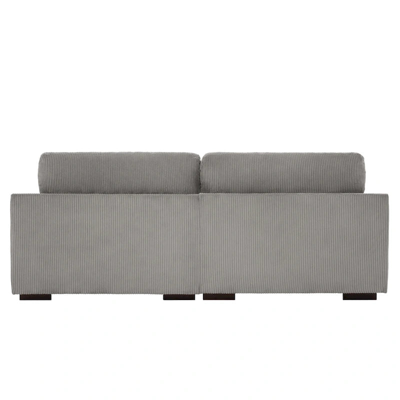 Nowoczesna sofa z sztruksu o szerokości 90 cali z głębokim siedziskiem