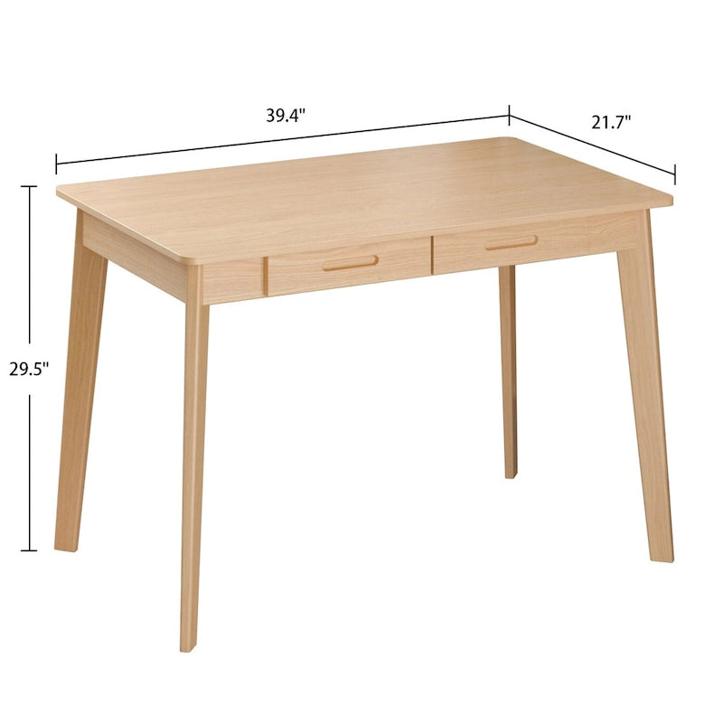Scrivania in legno per scrivere e computer con ampio piano