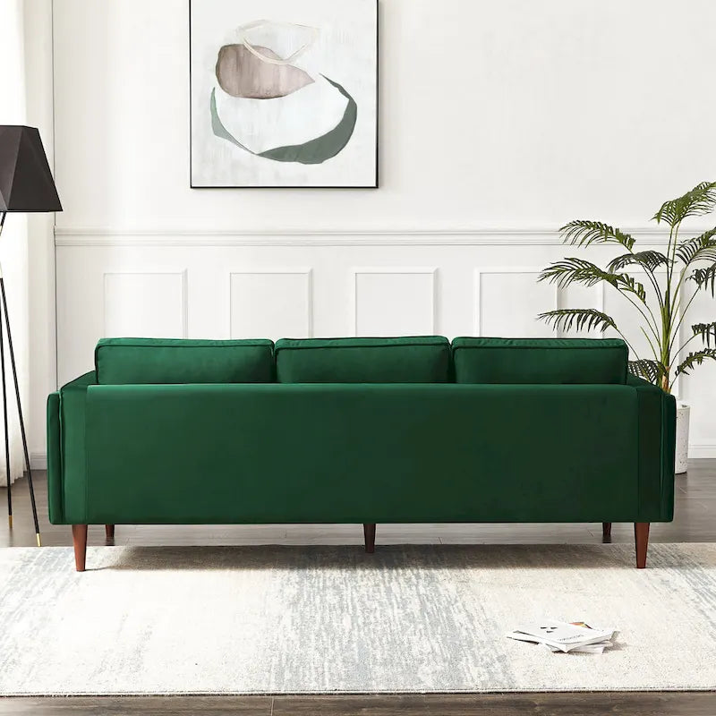 Divano in velluto moderno mid-century da 88 pollici con cuscini dello schienale reversibili