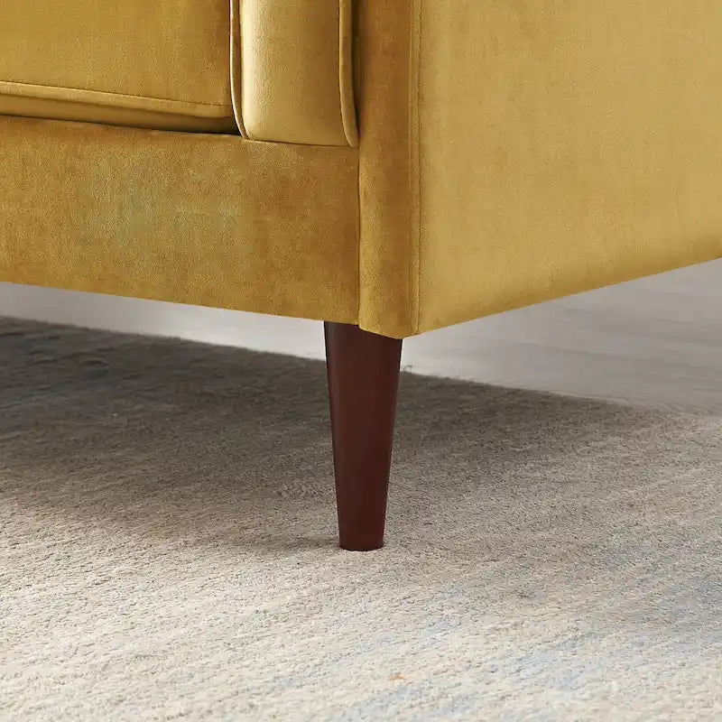 Divano in velluto moderno mid-century da 88 pollici con cuscini dello schienale reversibili