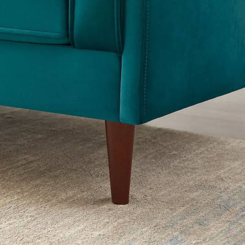 Divano in velluto moderno mid-century da 88 pollici con cuscini dello schienale reversibili
