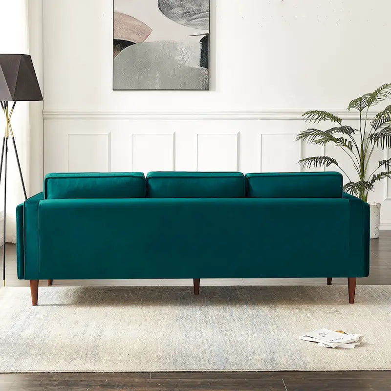 Divano in velluto moderno mid-century da 88 pollici con cuscini dello schienale reversibili