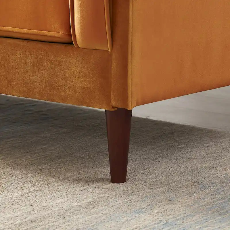 Divano in velluto moderno mid-century da 88 pollici con cuscini dello schienale reversibili