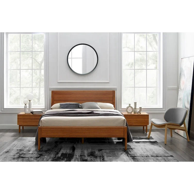 Letto con piattaforma imbottito e testiera trapuntata – Tonalità rame, Queen/King/Cal King
