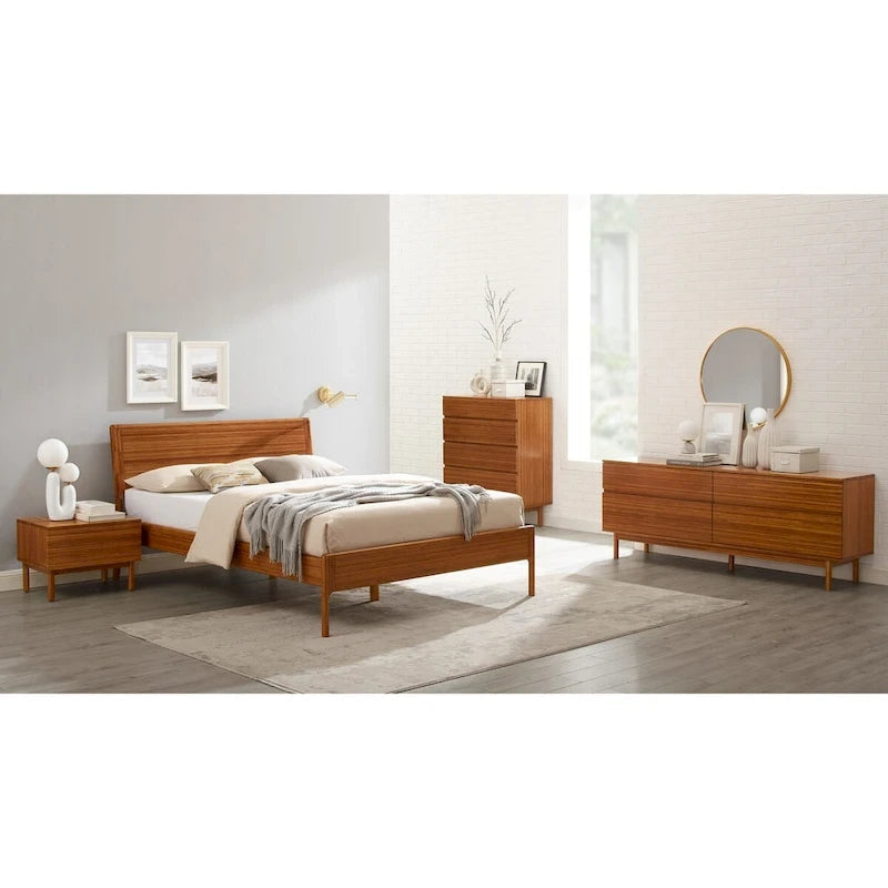Letto con piattaforma imbottito e testiera trapuntata – Tonalità rame, Queen/King/Cal King