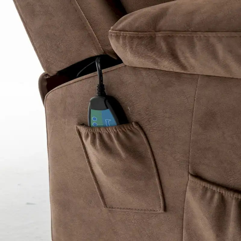 Poltrona reclinabile elettrica con sollevamento, massaggio a 8 punti, calore lombare e portabicchieri nascosto